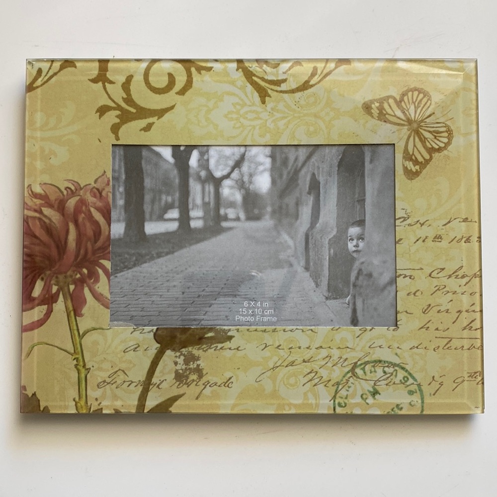 Bevel Edge Vintage Postcard Style Printed 4”x6” Photo Frame Easel Back‎